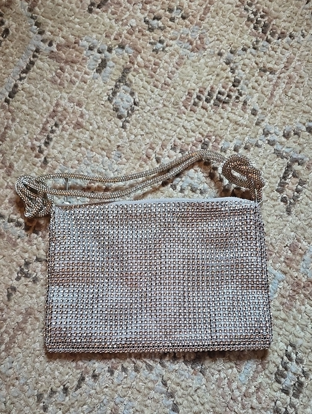 Silver Rhinestone Evening Bag